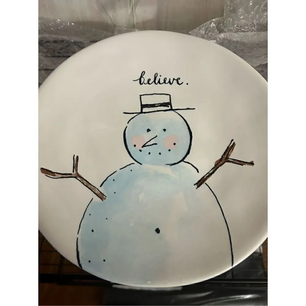 Rae Dunn Believe Plate